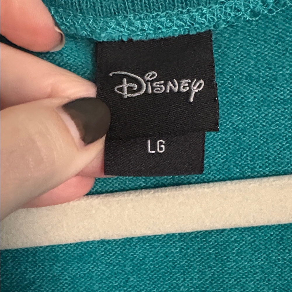 Disney Teal Open Front Aladdin/Jasmin/ Genie Cardigan Waterfall Style - Picture 2 of 7